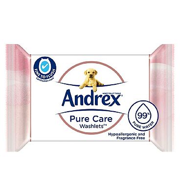 Andrex Pure Care Washlets Moist Toilet Tissue Single Pack (36 sheets)