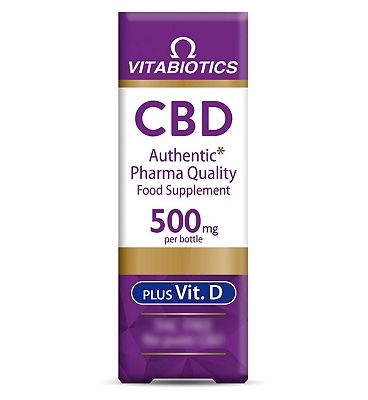 Vitabiotics Brains CBD Oil 500mg + Vitamin D 30ml