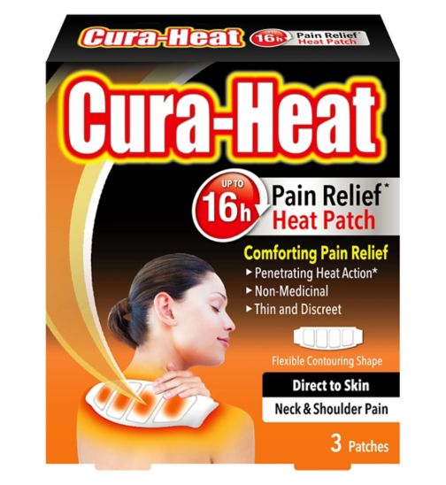 Cura-Heat Direct to Skin Neck & Shoulder Pain Relief - 3 Heat Patches