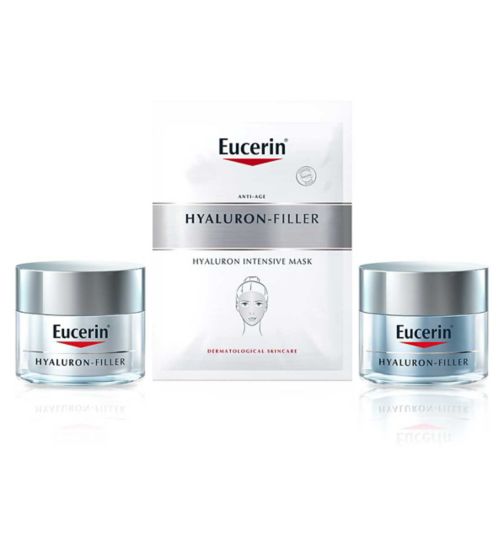 Eucerin Anti Ageing Day Regime Bundle with Hyaluronic Acid;Eucerin Hyaluron Filler Sheet Mask;Eucerin Hyaluron-Filler Day Cream SPF30;Eucerin Hyaluron-Filler Day Cream SPF30 50ml;Eucerin Hyaluron-Filler Intensive Sheet Mask;Eucerin Hyaluron-Filler Skin Refining Serum 30ml;Eucerin Hyaluron-Filler Skin Refining Smoothing Serum with Hyaluronic Acid 30ml
