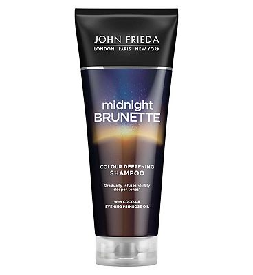 John Frieda Midnight Brunette Colour Deepening Shampoo 250ml for Dull, Brunette Hair