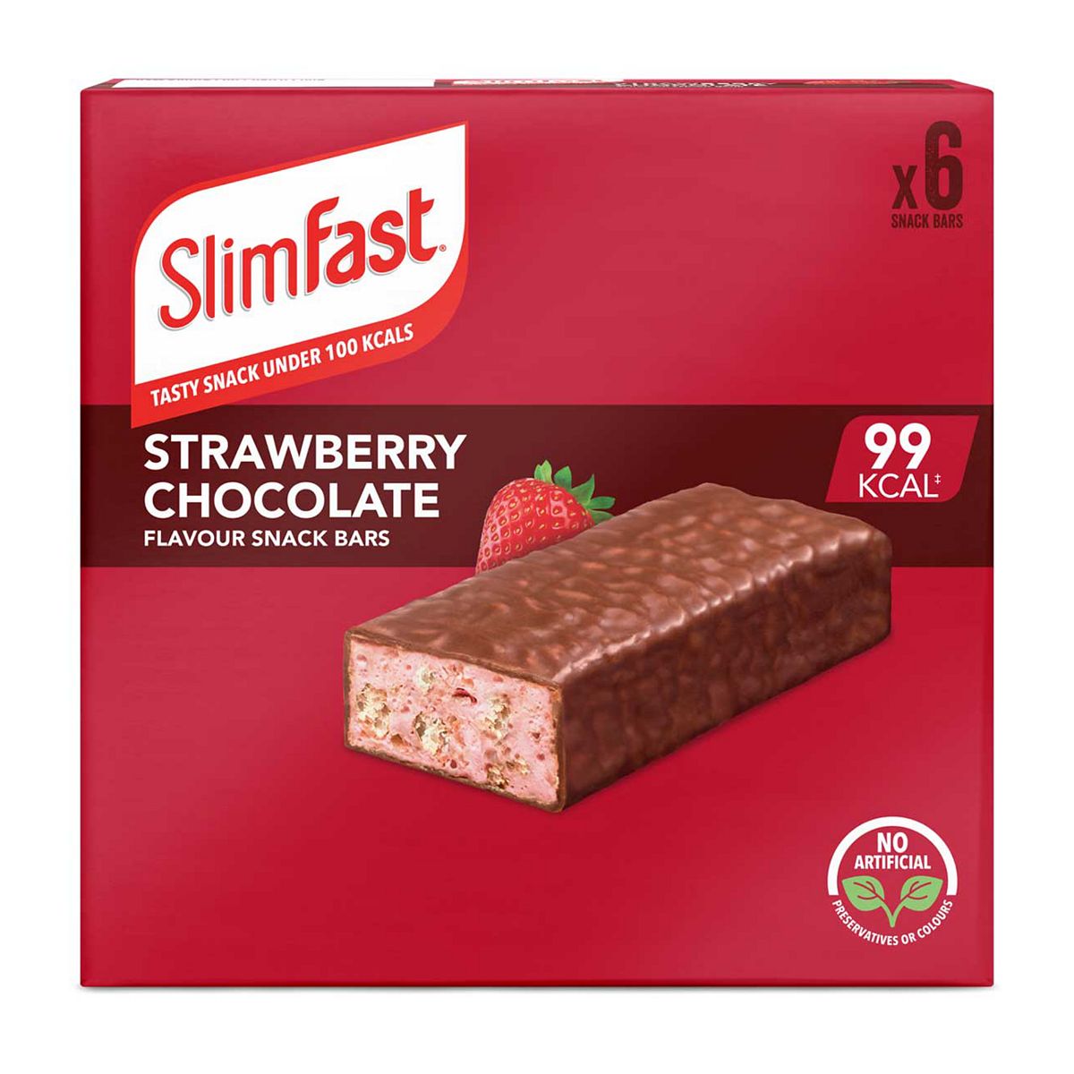 Slim Fast Slimfast Strawberry Chocolate Snack Bar Multipack - 6 X 25G
