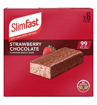 SlimFast Strawberry Chocolate Snack Bar multipack - 6 x 25g