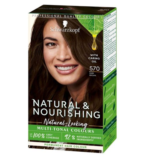 Schwarzkopf Natural & Nourishing Dark Brown Hair Dye 570 Permanent Vegan