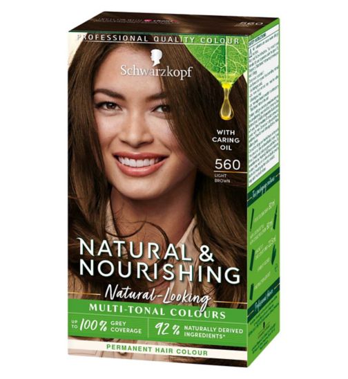 Schwarzkopf Natural & Nourishing Light Brown Hair Dye 560 Permanent Vegan