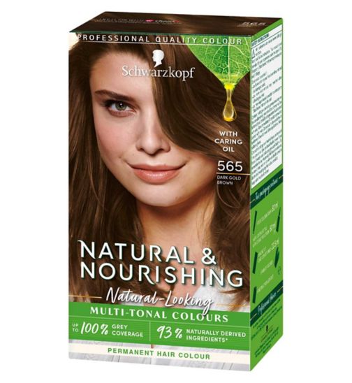 Schwarzkopf Natural & Nourishing Dark Gold Brown Hair Dye 565 Permanent Vegan