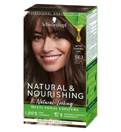 Schwarzkopf Natural & Nourishing Ash Light Brown Hair Dye 563 Permanent Vegan