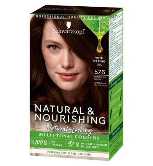 Schwarzkopf Natural & Nourishing Natural Red Brown Hair Dye 576 Permanent Vegan