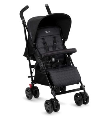 black and rose gold pram