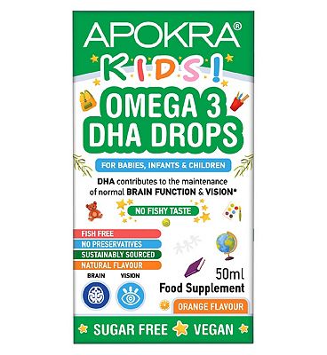APOKRA Kids Vegan Omega 3 DHA Drops 50ml