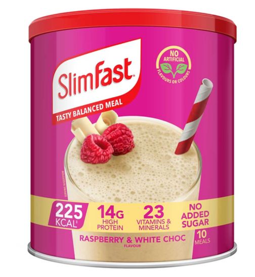 SlimFast Raspberry & White Chocolate Flavour Shake 365g