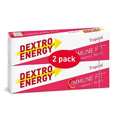 Dextro Energy Tablets ImmuneFit Tropical Flavour 14s 2s