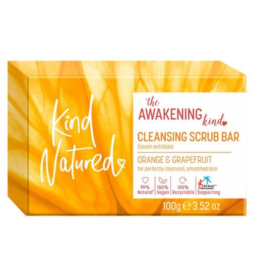 Kind Natured Awaken Grapefruit & Orange Cleansing Scrub Bar 100g