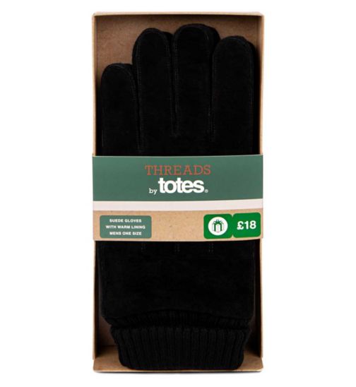 Threads by Totes Suede Gloves