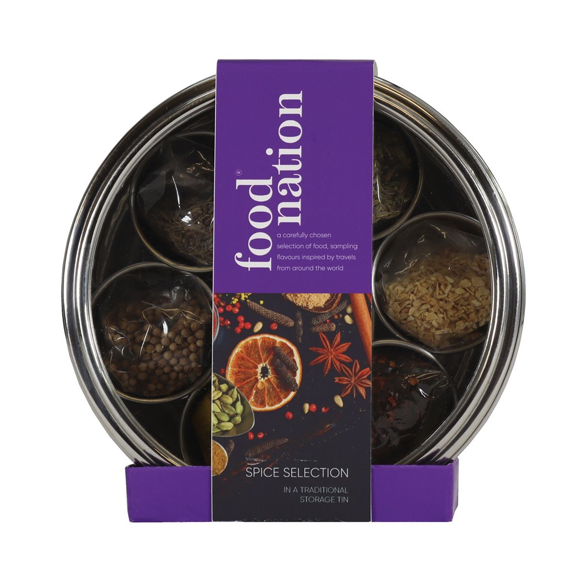 Food Nation Spice Selection In A Traditional Tin