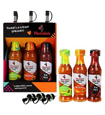 Nandos 3 Sauce Set With Drizzlers