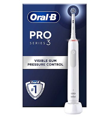 Oral-B Pro 3 3000 White Electric Toothbrush with sensitive brush head