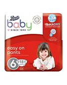 Boots Baby Easy On Pants Extra Large Size 6 18s