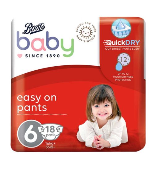 Boots Baby Easy On Pants Extra Large Size 6 18s