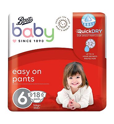 Boots Baby Easy On Pants Extra Large Size 6 18s