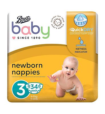 Pampers Baby-Dry Size 3, 50 Nappies, 6kg-10kg, Essential Pack