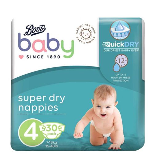 Boots Baby Super Dry Maxi Nappies Size 4 30s