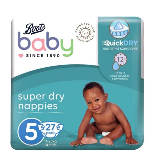 Boots Baby Super Dry Junior Nappies Size 5 27s