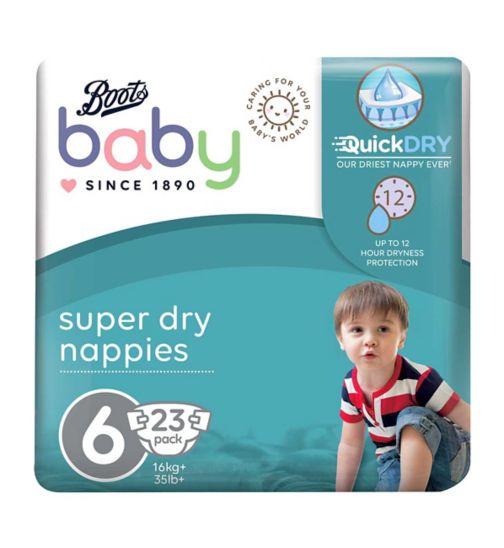 Boots Baby Super Dry Extra Large Nappies Size 6 23s