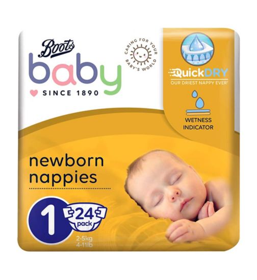 Boots Baby Newborn Nappies Size 1 24s