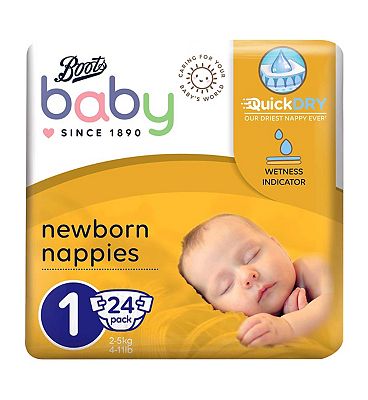 Boots Baby Newborn Nappies Size 1 24s