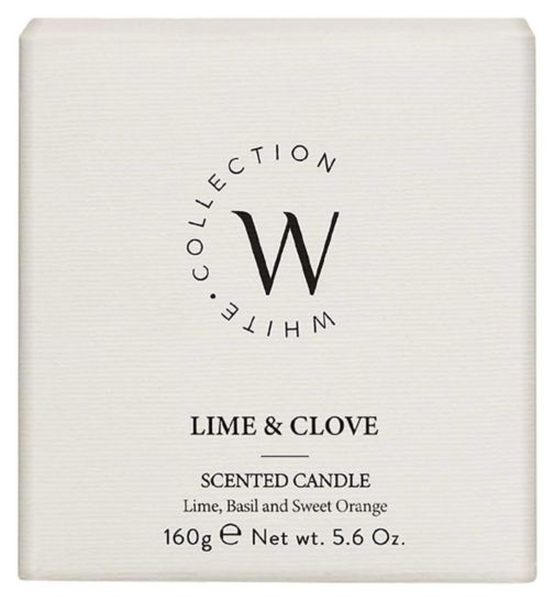 The White Collection Lime & Clove Candle 160g
