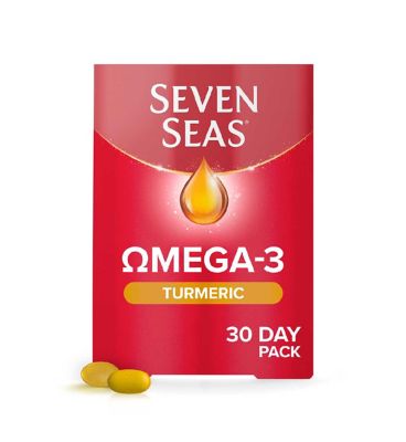 Sea-three7 30枚セット Seven Seas Omega-3 Fish Oil & Turmeric with Vitamin D 30 Day Duo