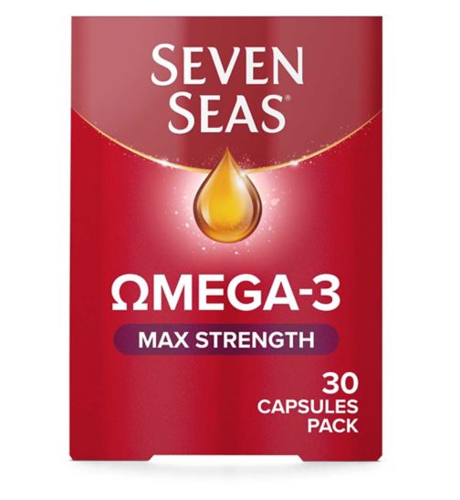 Seven Seas Omega-3 Fish Oil Max Strength with Vitamin D 30 Capsules