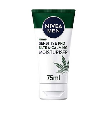 NIVEA Men Sensitive Pro Calming Face Cream Moisturiser with Hemp Oil, 75ml