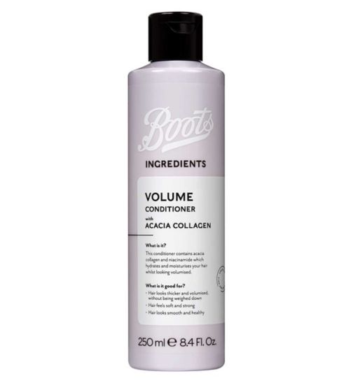 Boots Ingredients Volume Conditioner With Acacia Collagen 250ml