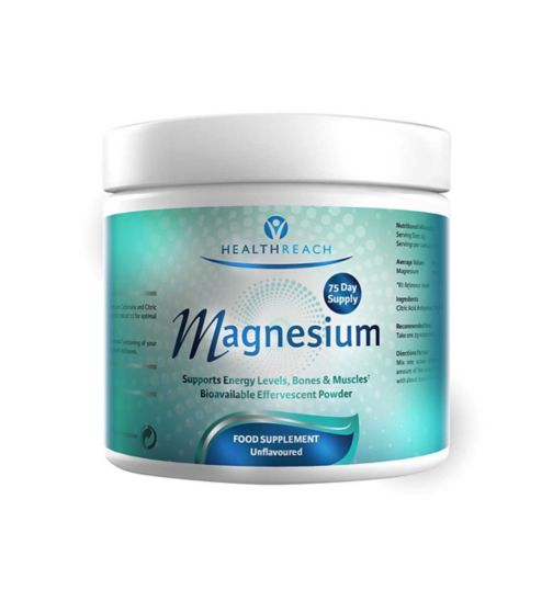 Healthreach Magnesium Unflavoured Bioavailable Effervescent Powder 150g
