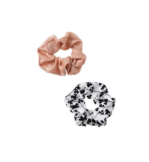 Ribbon & Asher Printed Two Pack Scrunchie