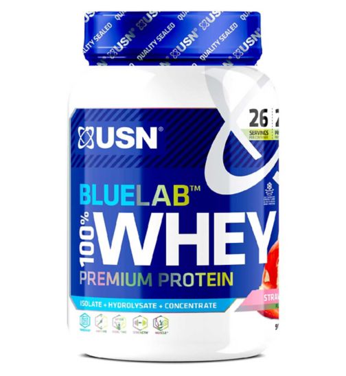 USN BlueLab 100% Whey Premium Protein Strawberry Flavour 908g
