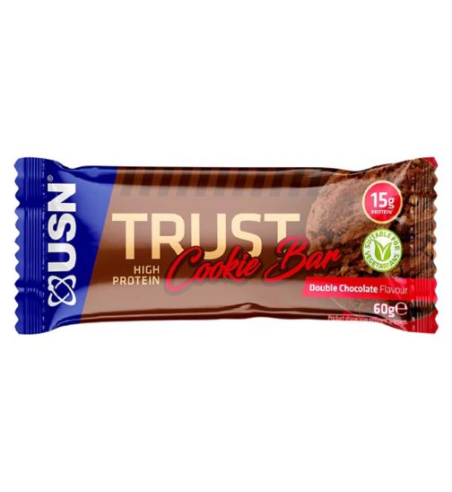 USN Trust High Protein Cookie Bar Double Chocolate Flavour 60g