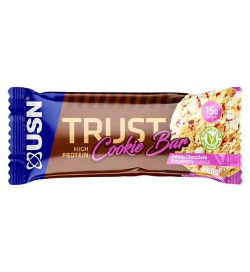 USN Trust High Protein Cookie Bar White Chocolate Raspberry Flavour 60g