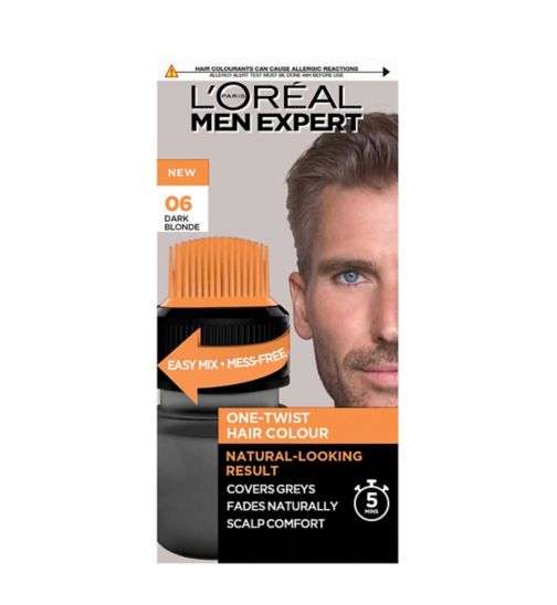 L'Oreal Paris Men Expert One Twist Hair Colour, Mens Hair Dye, Shade 6 Dark Blonde