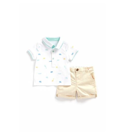 Safari Polo Shirt And Shorts Set