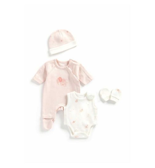 Pink Premature Baby Four-Piece Set