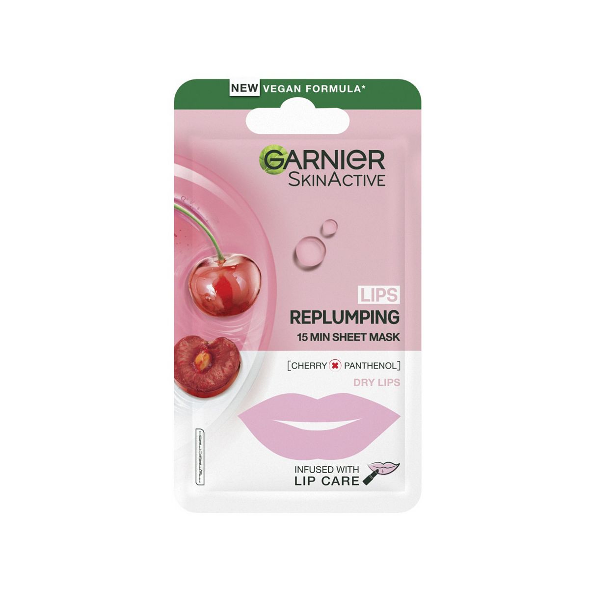 Garnier Skinactive Moisture Bomb Cherry Lip Mask Enriched With & Panthenol, 5g