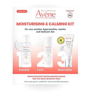 Avne Tolerance Moisturising and Calming 3-Step Routine Kit For Very Sensitive Skin