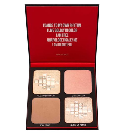 UOMA Beauty High Life Highlighter + Contour Face Palette - Light to Medium