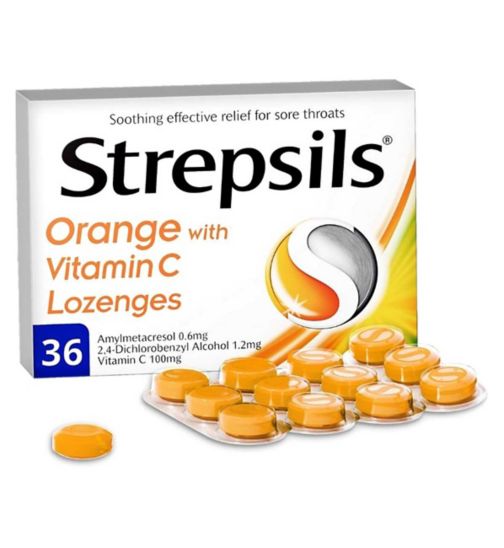 Strepsils Orange with Vitamin C 36 lozenges
