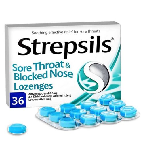 Strepsils Sore Throat & Blocked Nose 36 Lozenges