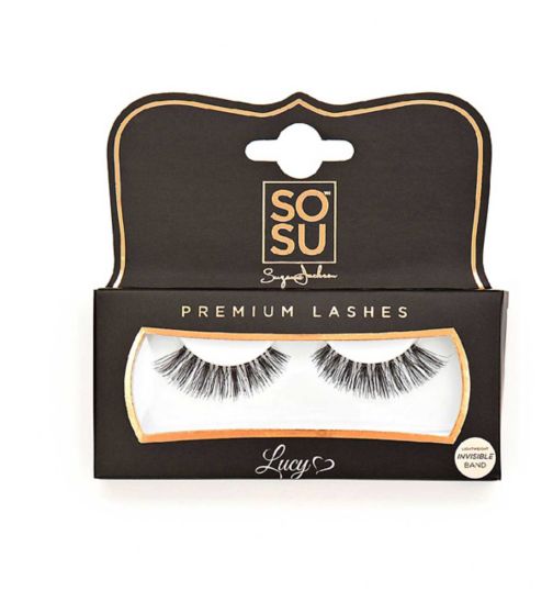 SOSU Premium False Eyelashes Black - Lucy