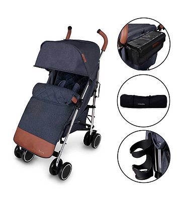 Ickle Bubba Discovery Prime pushchair silver colour and denim blue